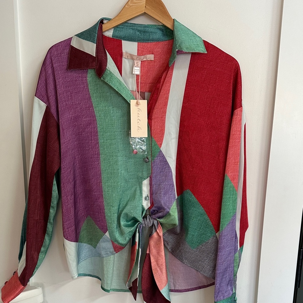 HUTCH Robbie Top Tie Waist Blouse